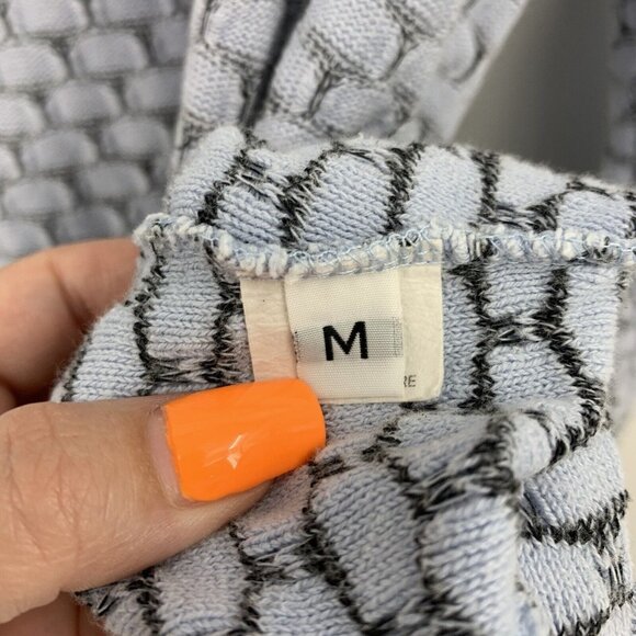 Margaret Winters Baby Blue Sweater Honeycomb Texture Knit Lagenlook Boho Women M - Picture 4 of 6